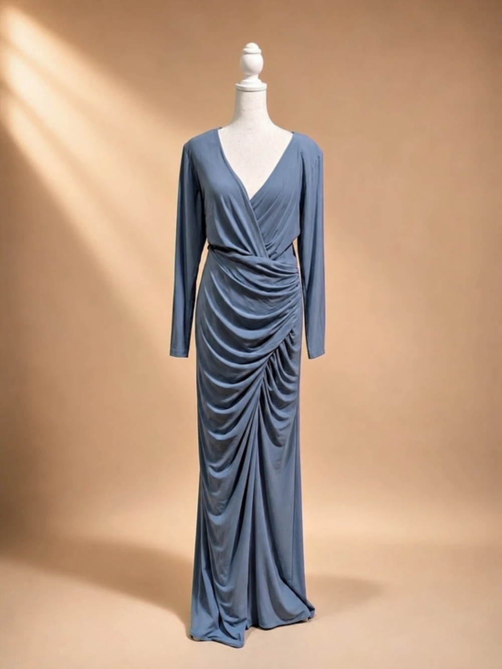 Draped Maxi Dress in Blue *New*